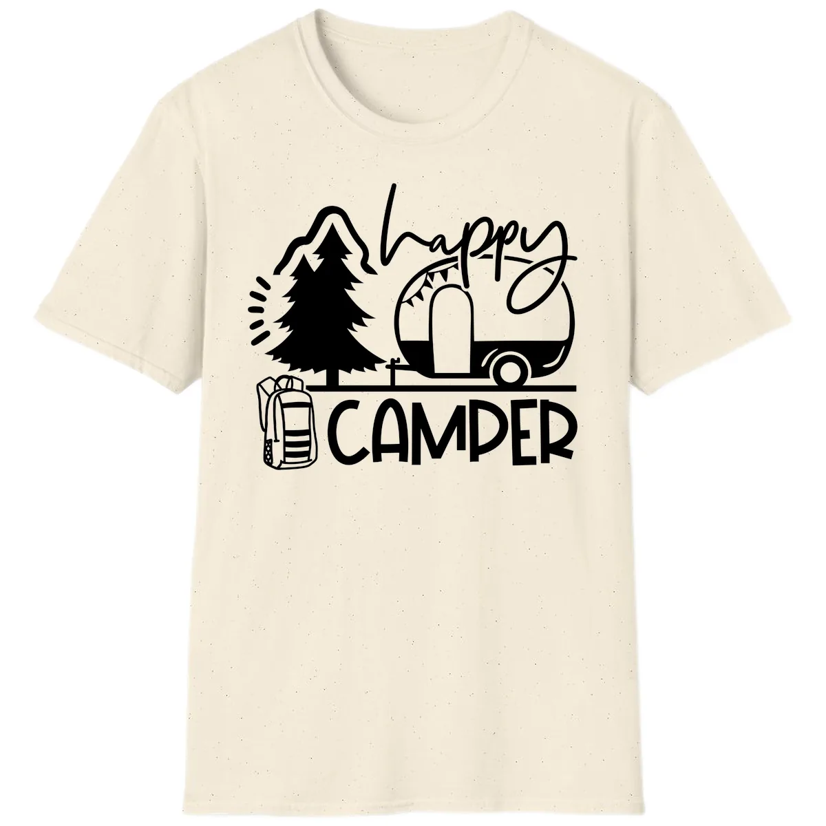 Happy Camper Adventure T-Shirt in Natural