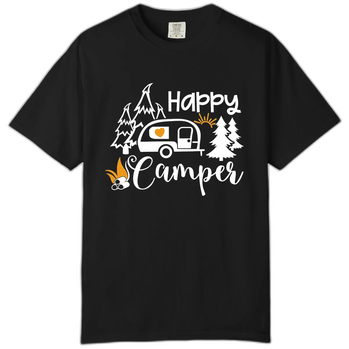 Happy Camper Trailer Life Comfort Color in Black