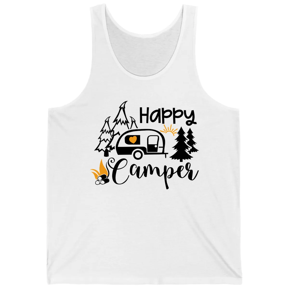 Happy Camper Trailer Life Tank in White