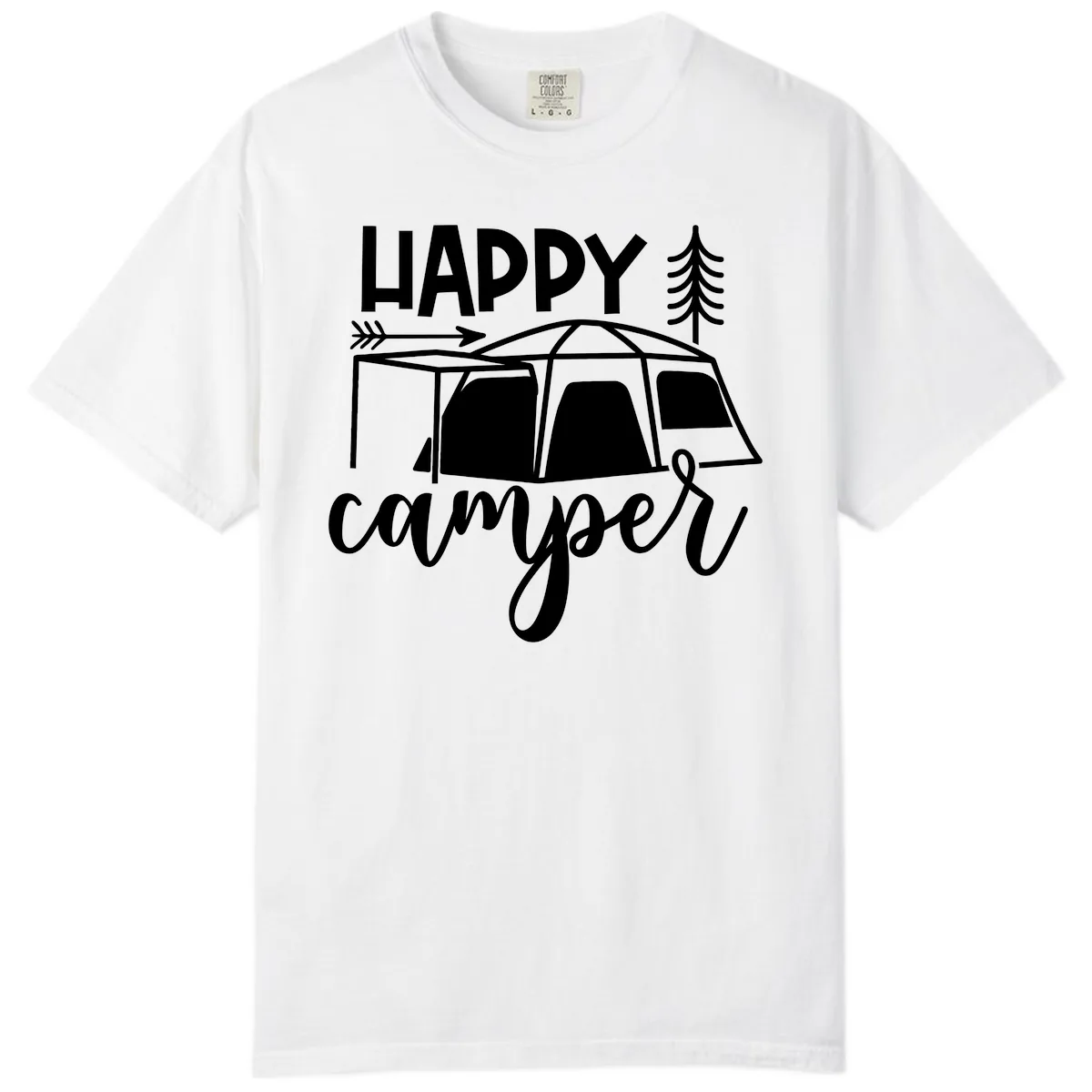 Happy Camper Comfort Color in White