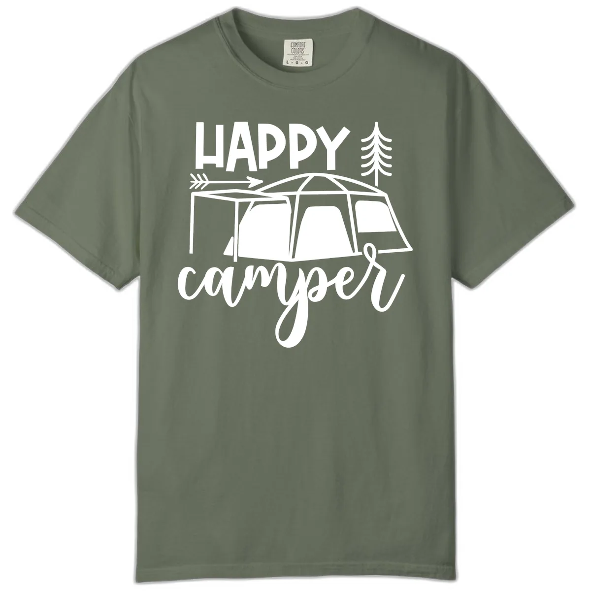 Happy Camper Comfort Color in Moss