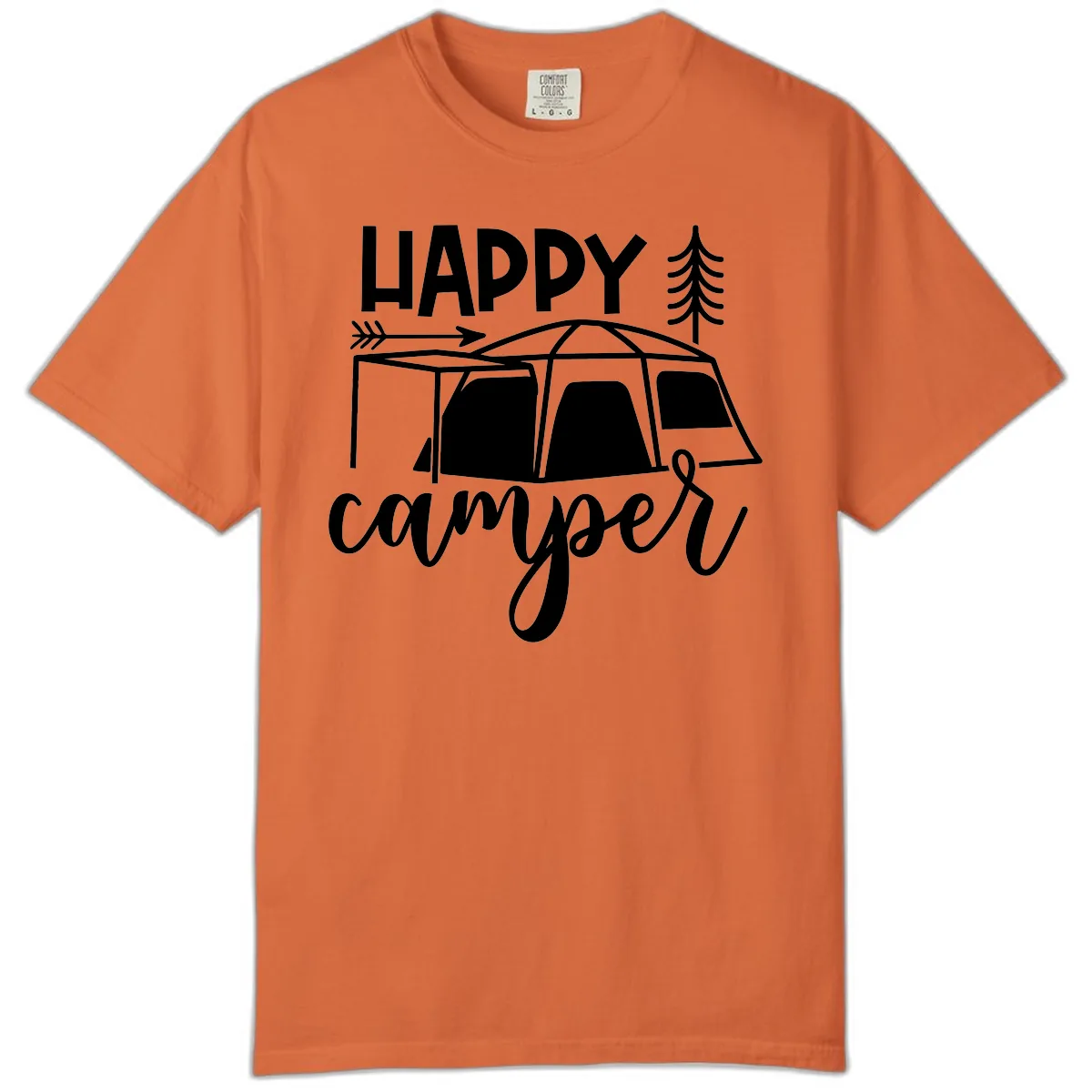 Happy Camper Comfort Color in Burnt Orange