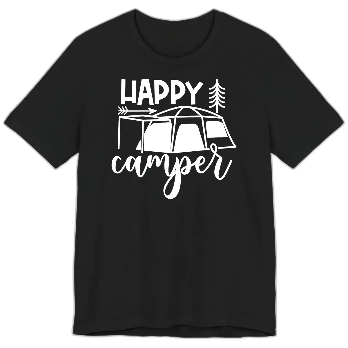 Happy Camper Premium T-Shirt in Black
