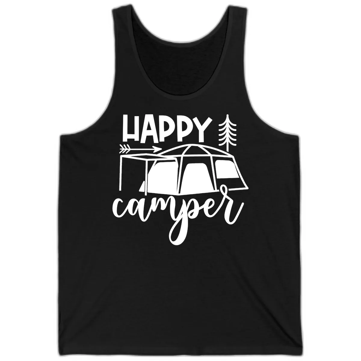 Happy Camper Tank in Black