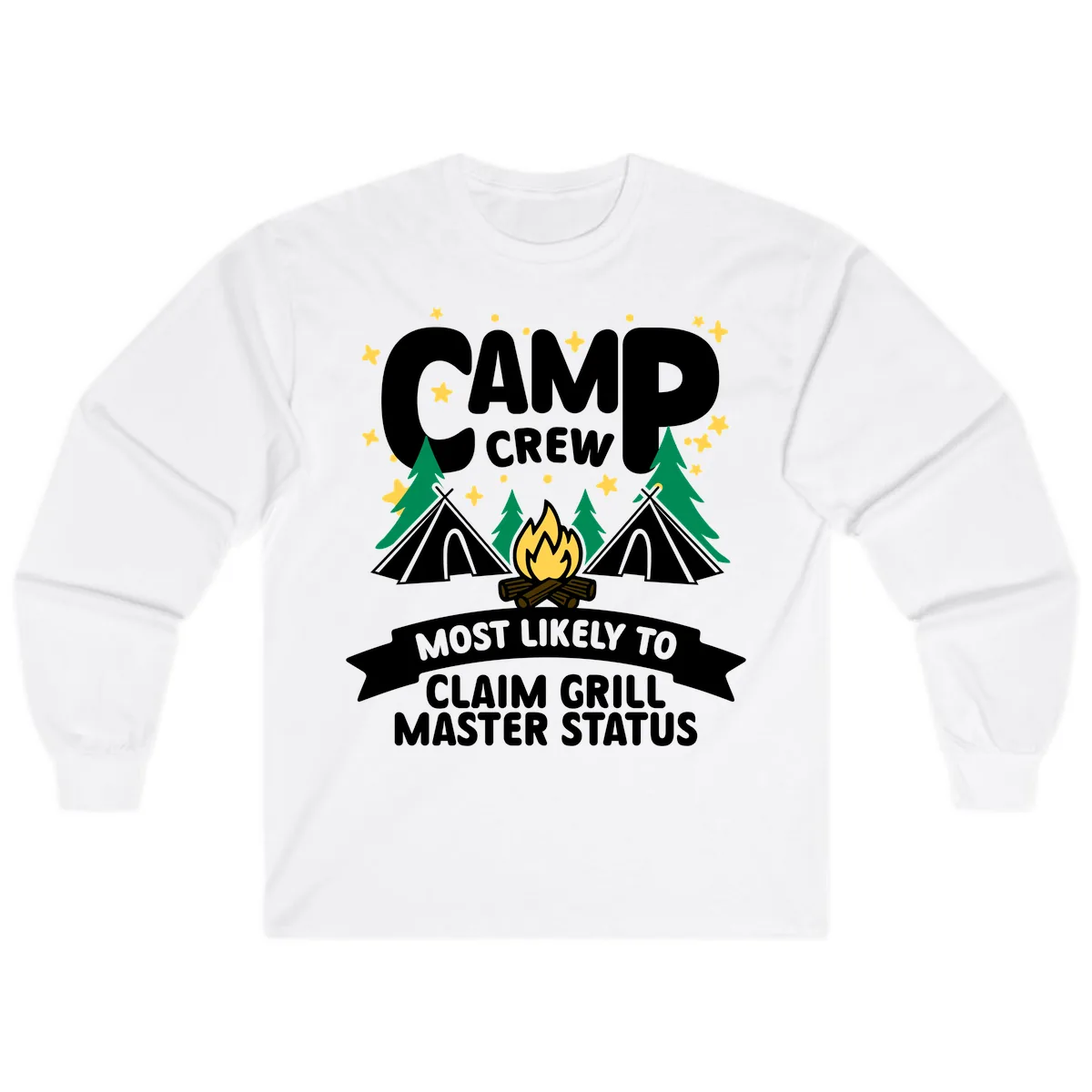Camp Crew Grill Master Status Long Sleeve in White