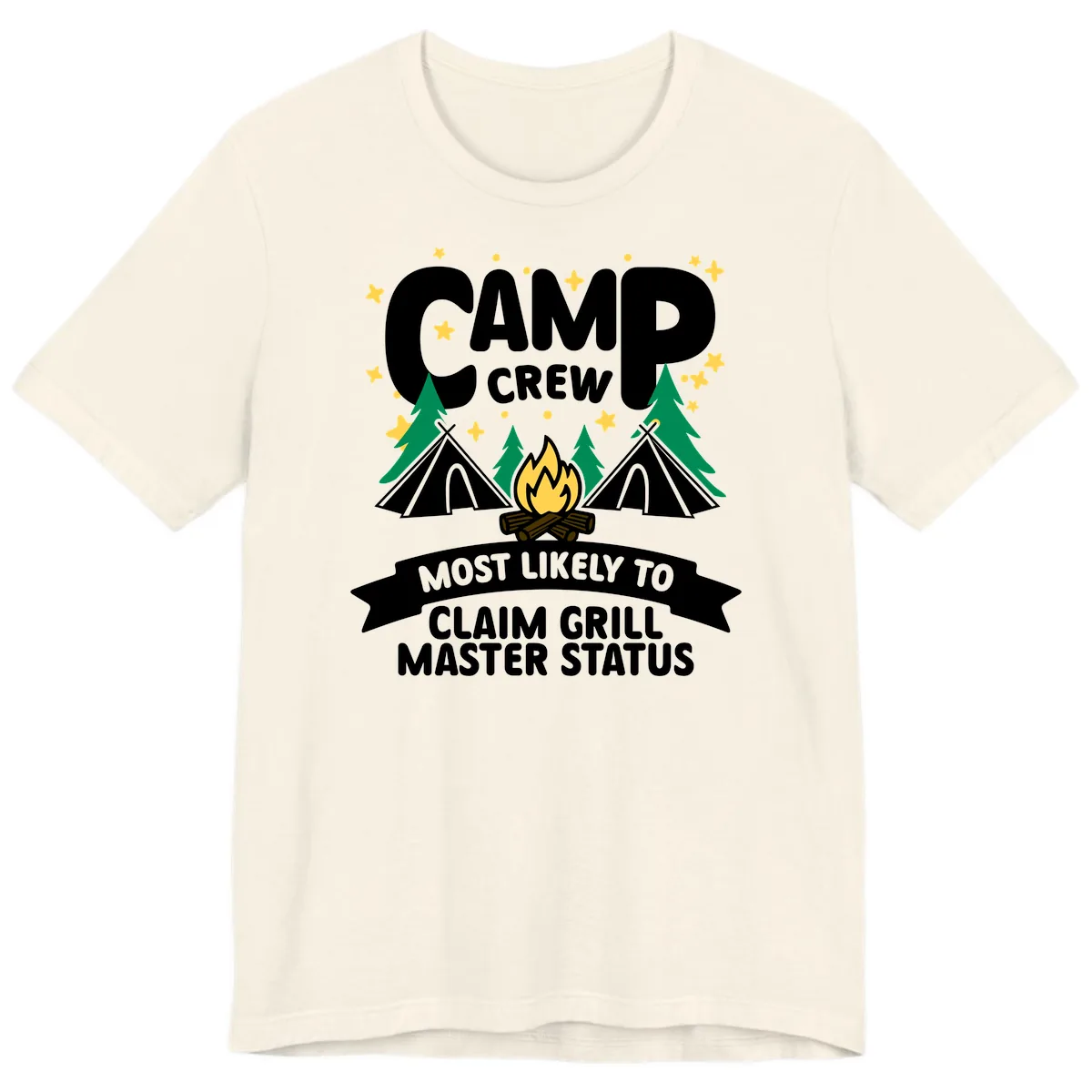 Camp Crew Grill Master Status Premium T-Shirt in Natural