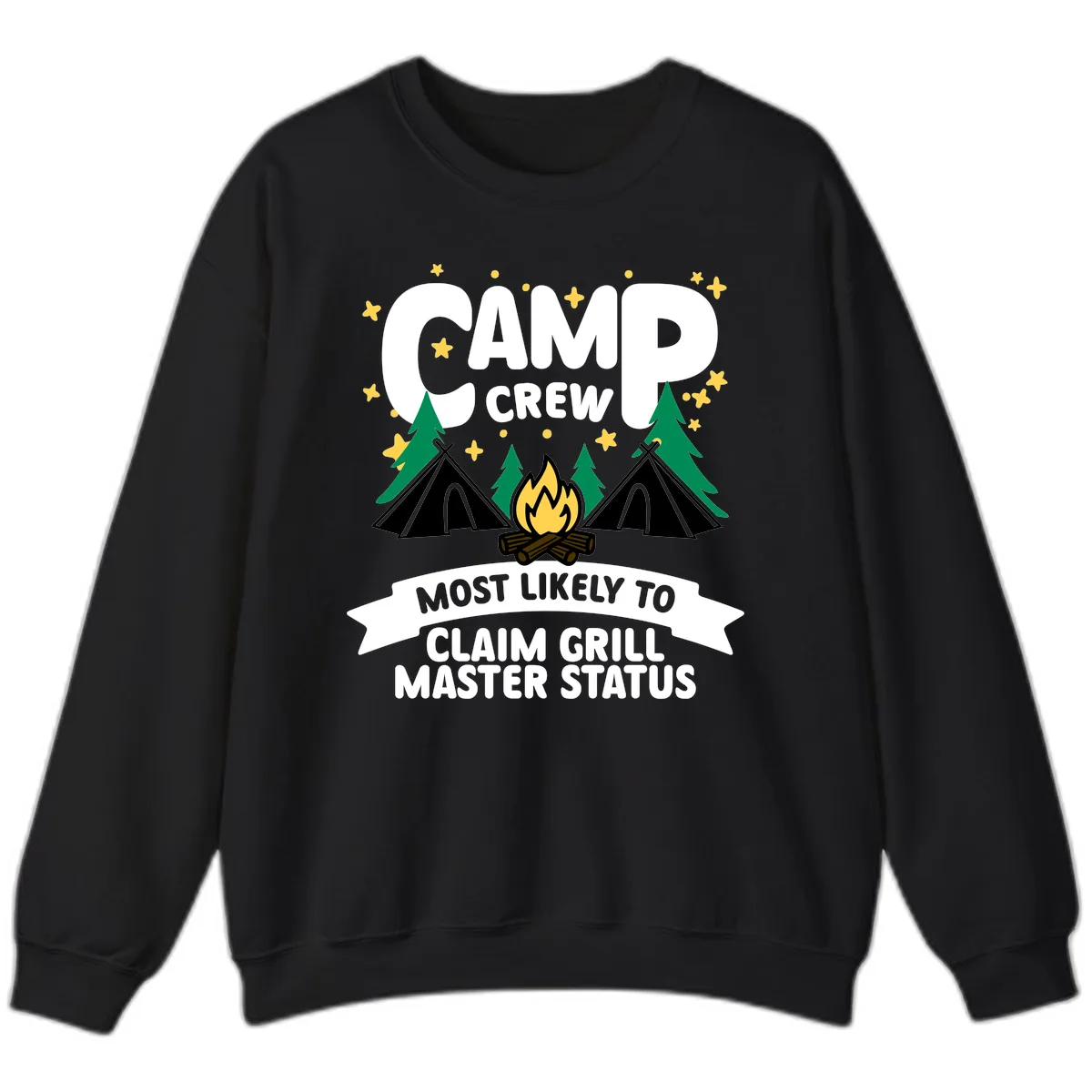 Camp Crew Grill Master Status Sweatshirt in Black