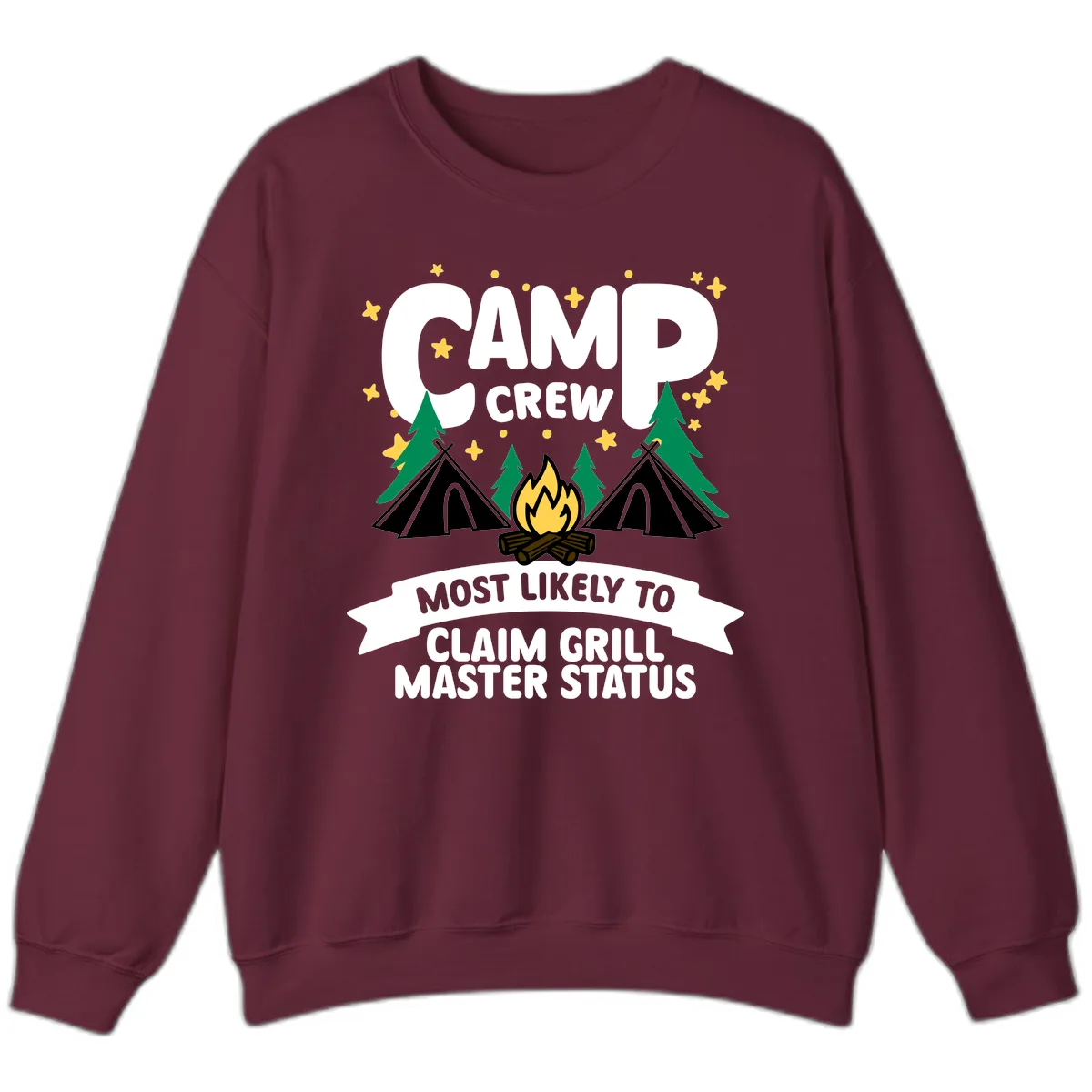 Camp Crew Grill Master Status Sweatshirt in Maroon