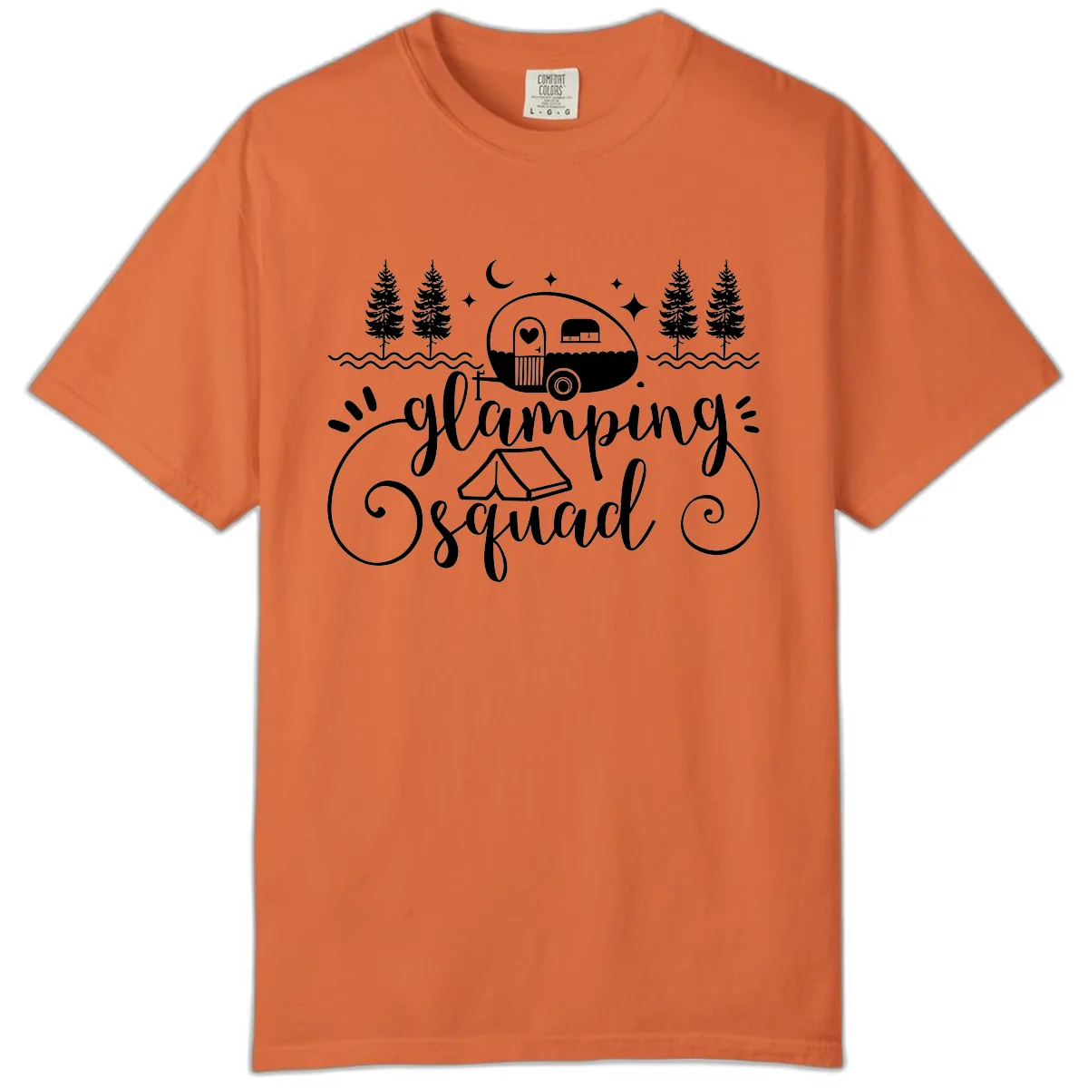 Glamping Squad Goals Comfort Color in Burnt Orange