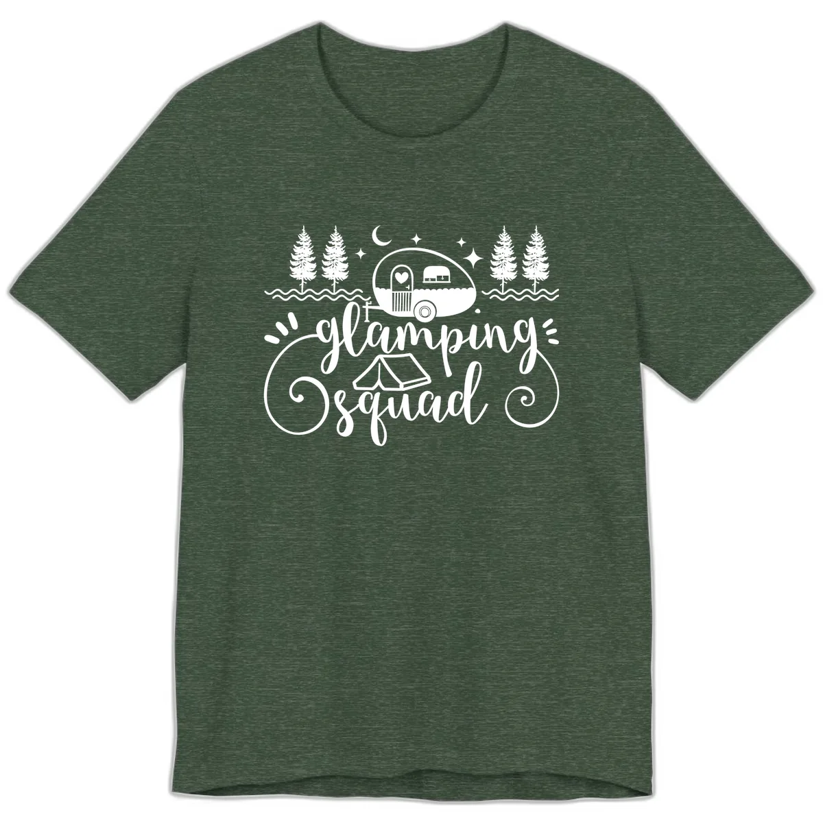Glamping Squad Goals Premium T-Shirt in Heather Forest