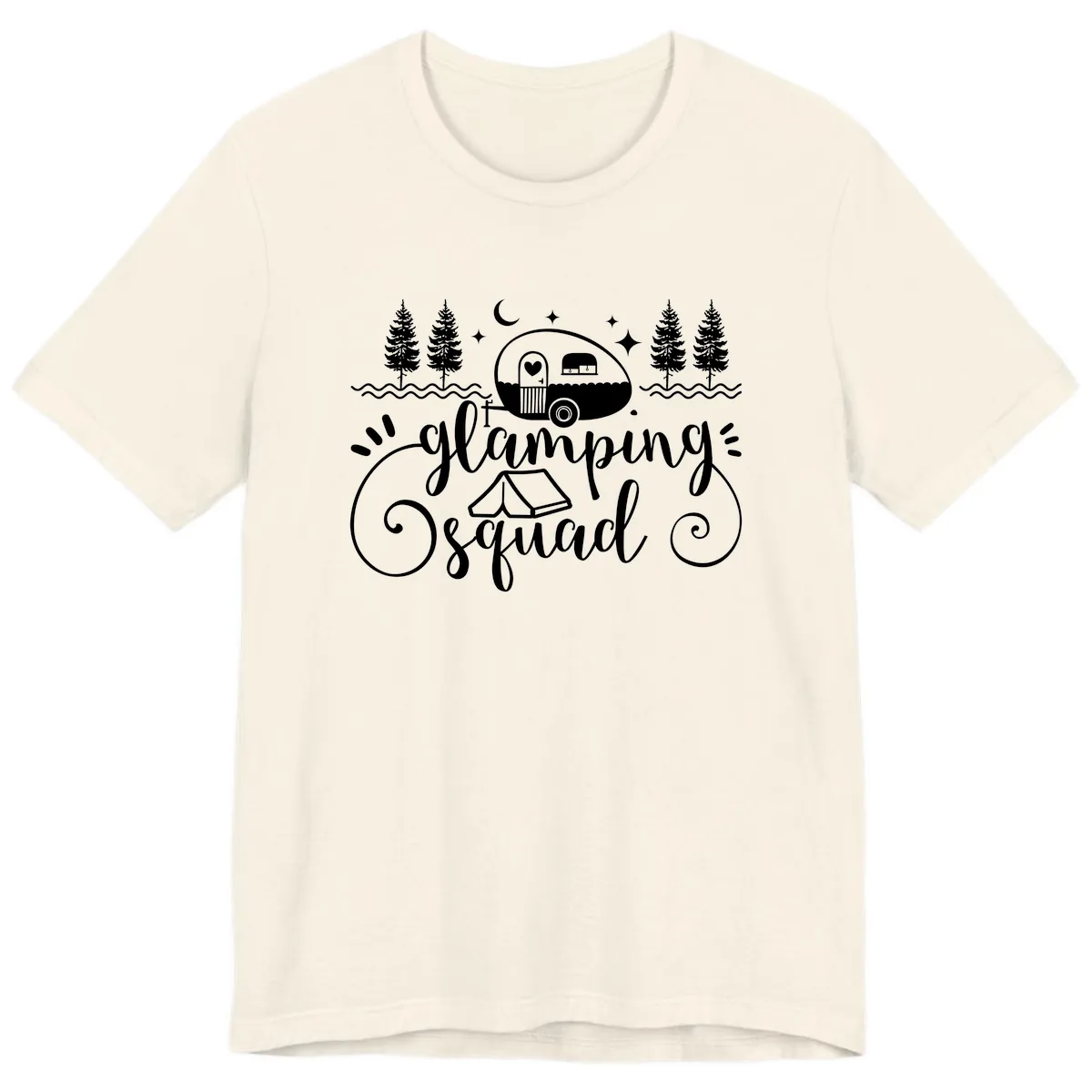 Glamping Squad Goals Premium T-Shirt in Natural