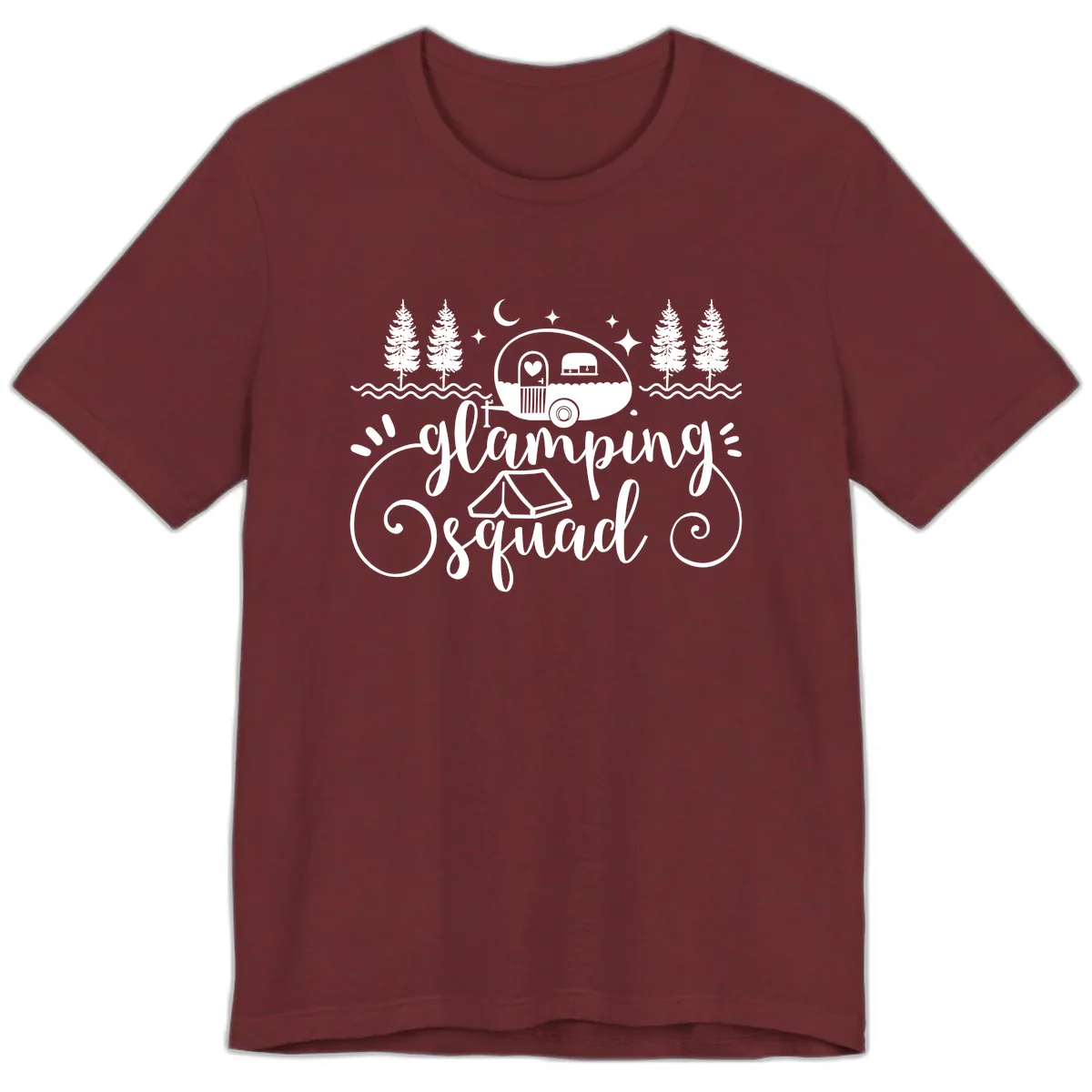 Glamping Squad Goals Premium T-Shirt in Heather Cardinal