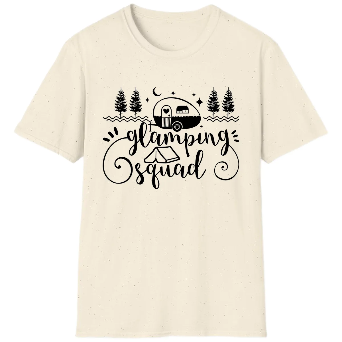 Glamping Squad Goals T-Shirt in Natural