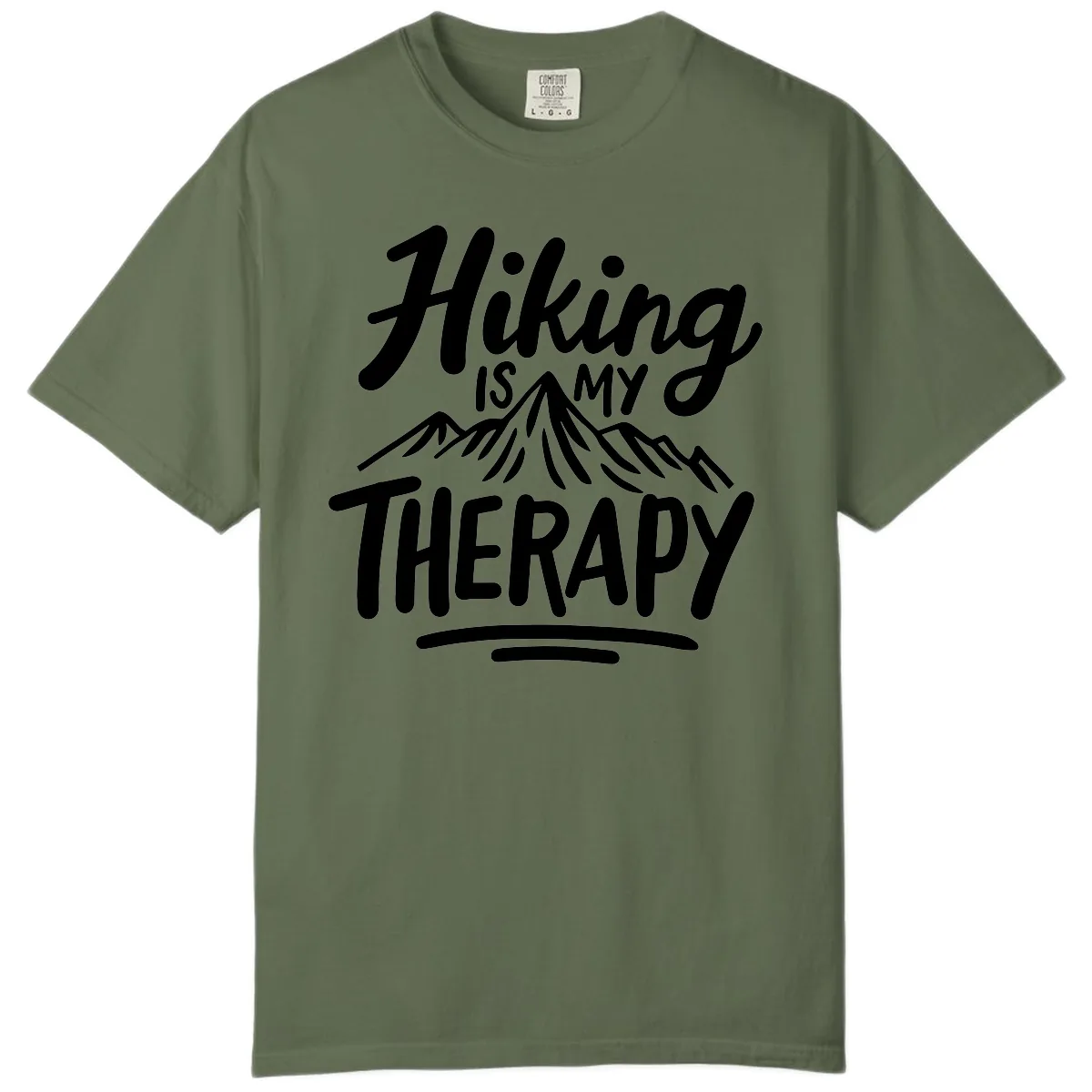 Hiking Is My Therapy Comfort Color in Sage