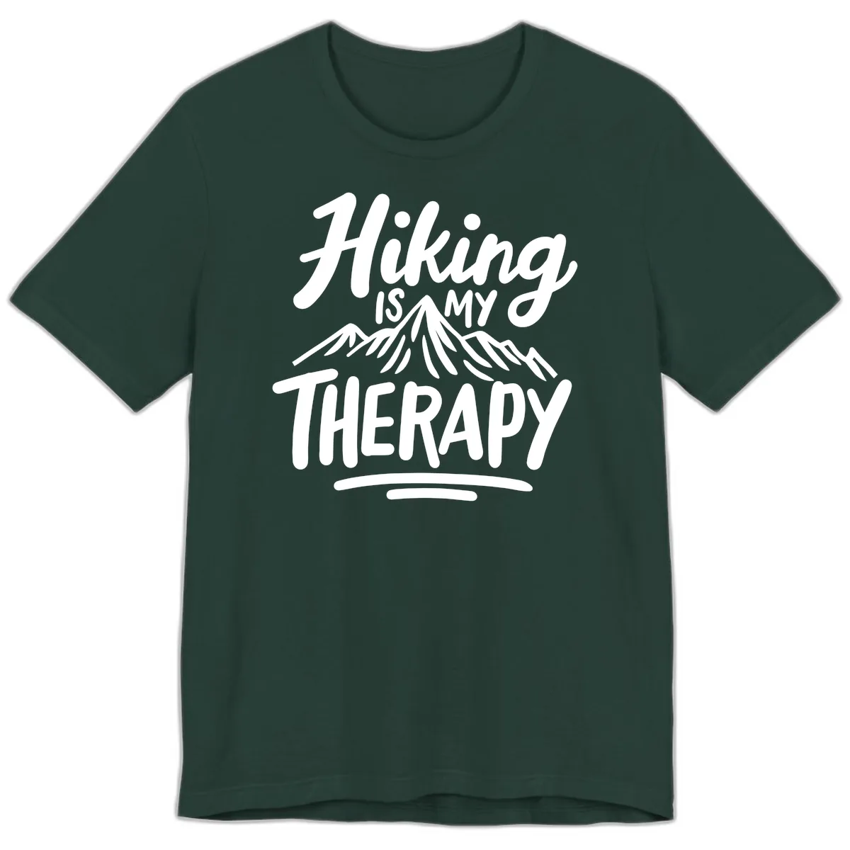 Hiking Is My Therapy Premium T-Shirt in Forest