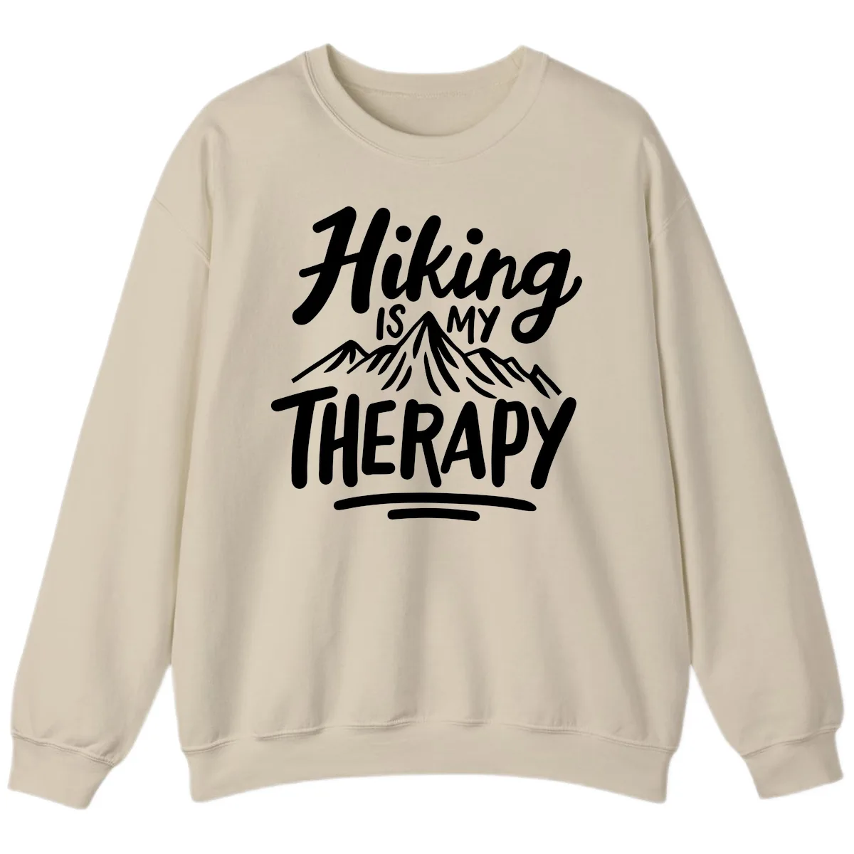 Hiking Is My Therapy Sweatshirt in Sand