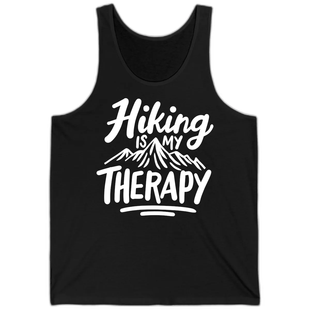 Hiking Is My Therapy Tank in Black