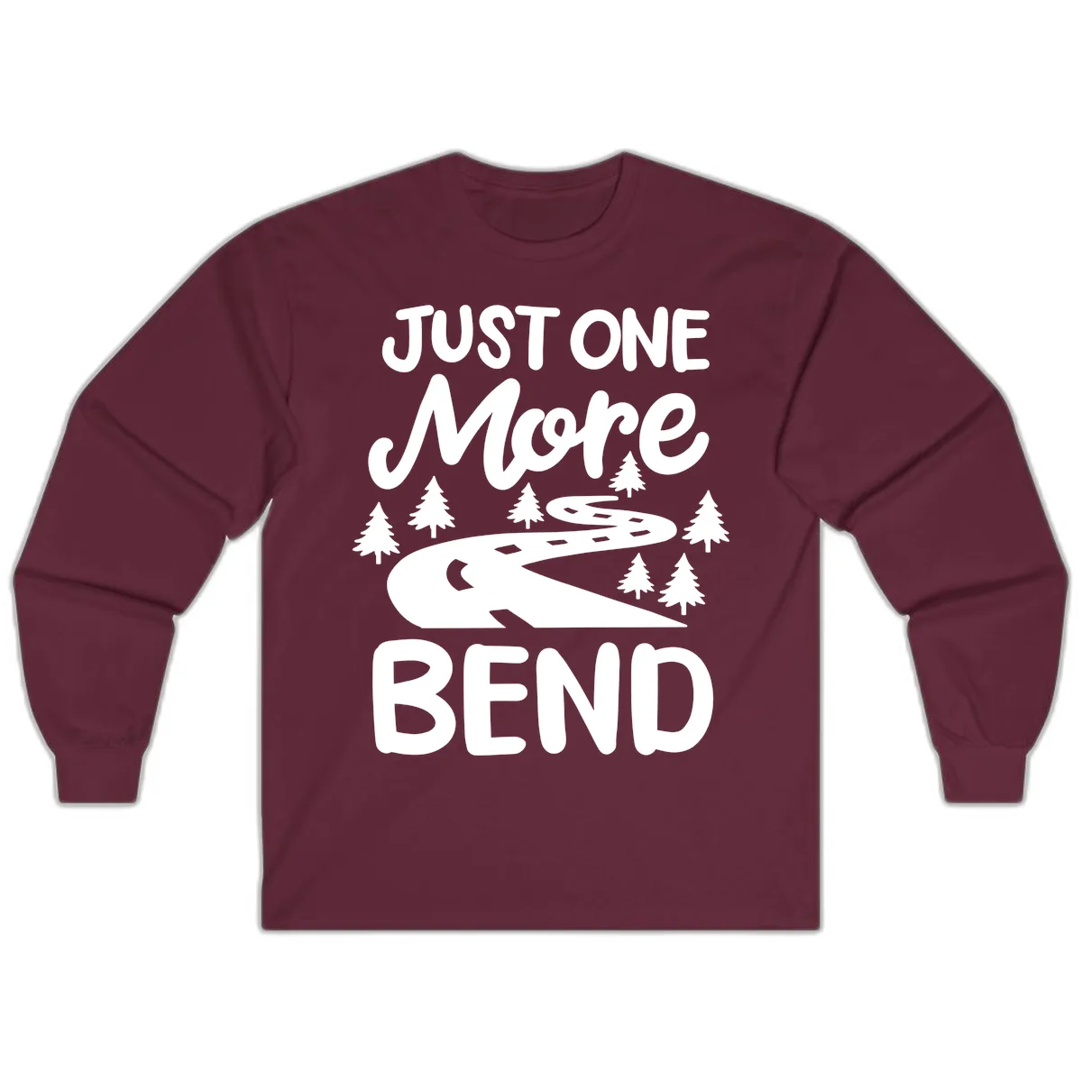 Just One More Bend Long Sleeve in Maroon