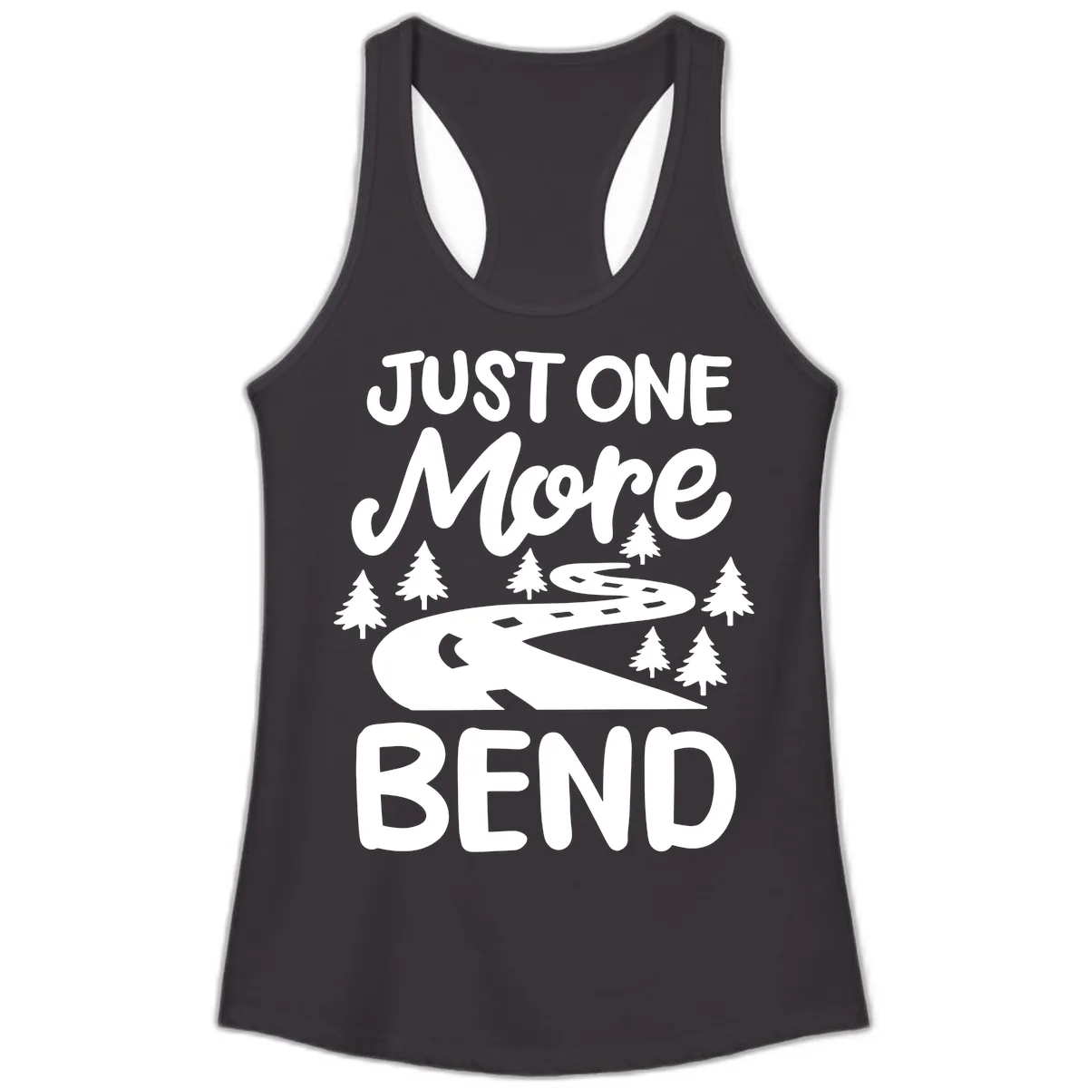 Just One More Bend Ladies Tank in Black