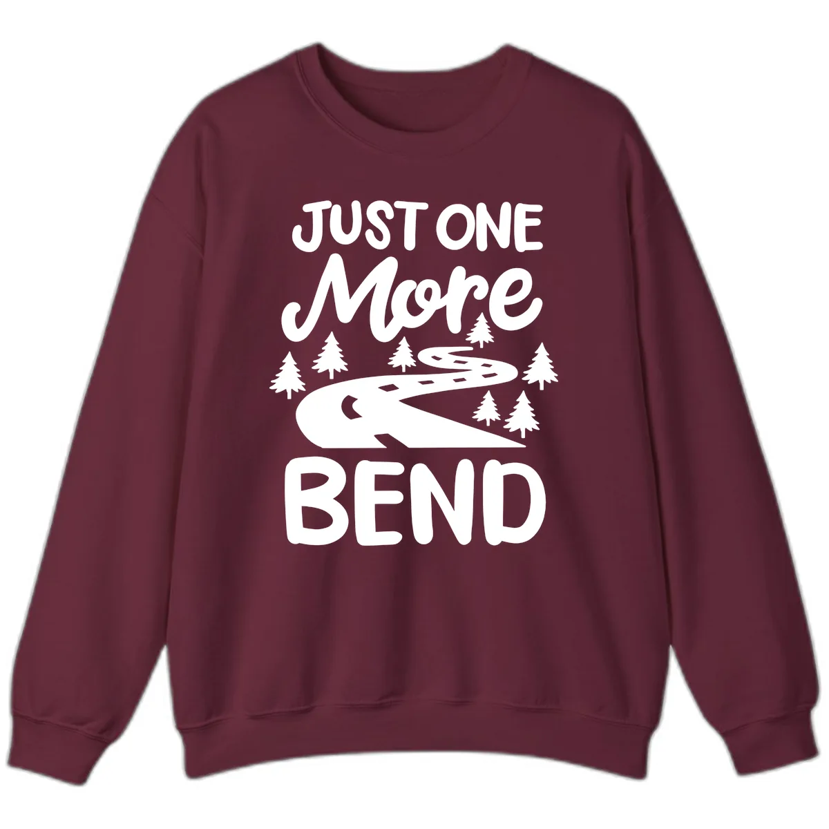 Just One More Bend Sweatshirt in Maroon