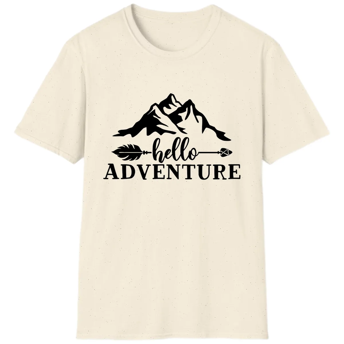 Hello Adventure Mountain Arrows T-Shirt in Natural