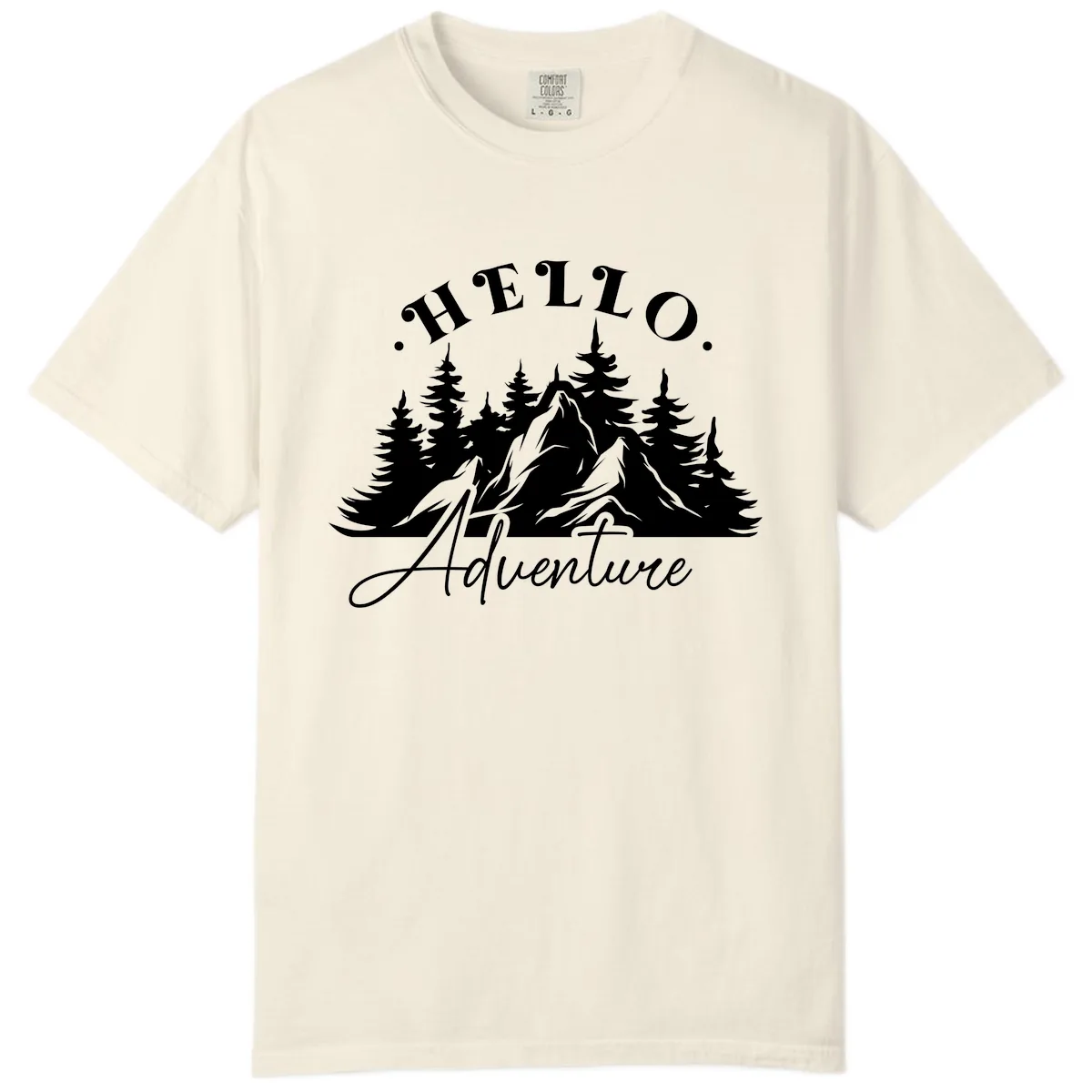 Hello Adventure Mountain Wilderness Comfort Color in Ivory