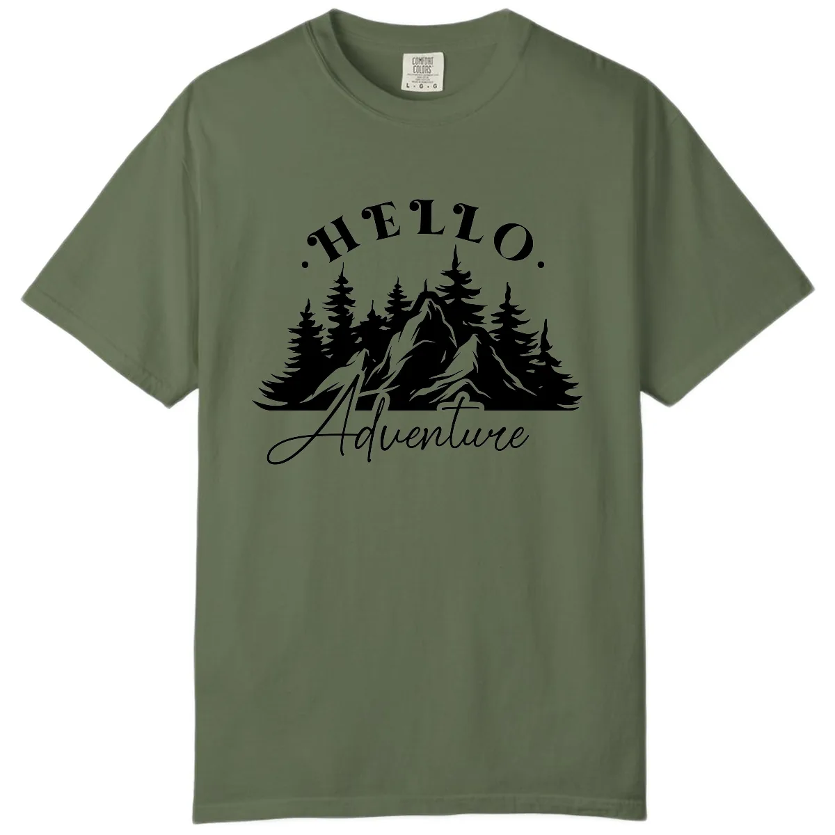 Hello Adventure Mountain Wilderness Comfort Color in Sage