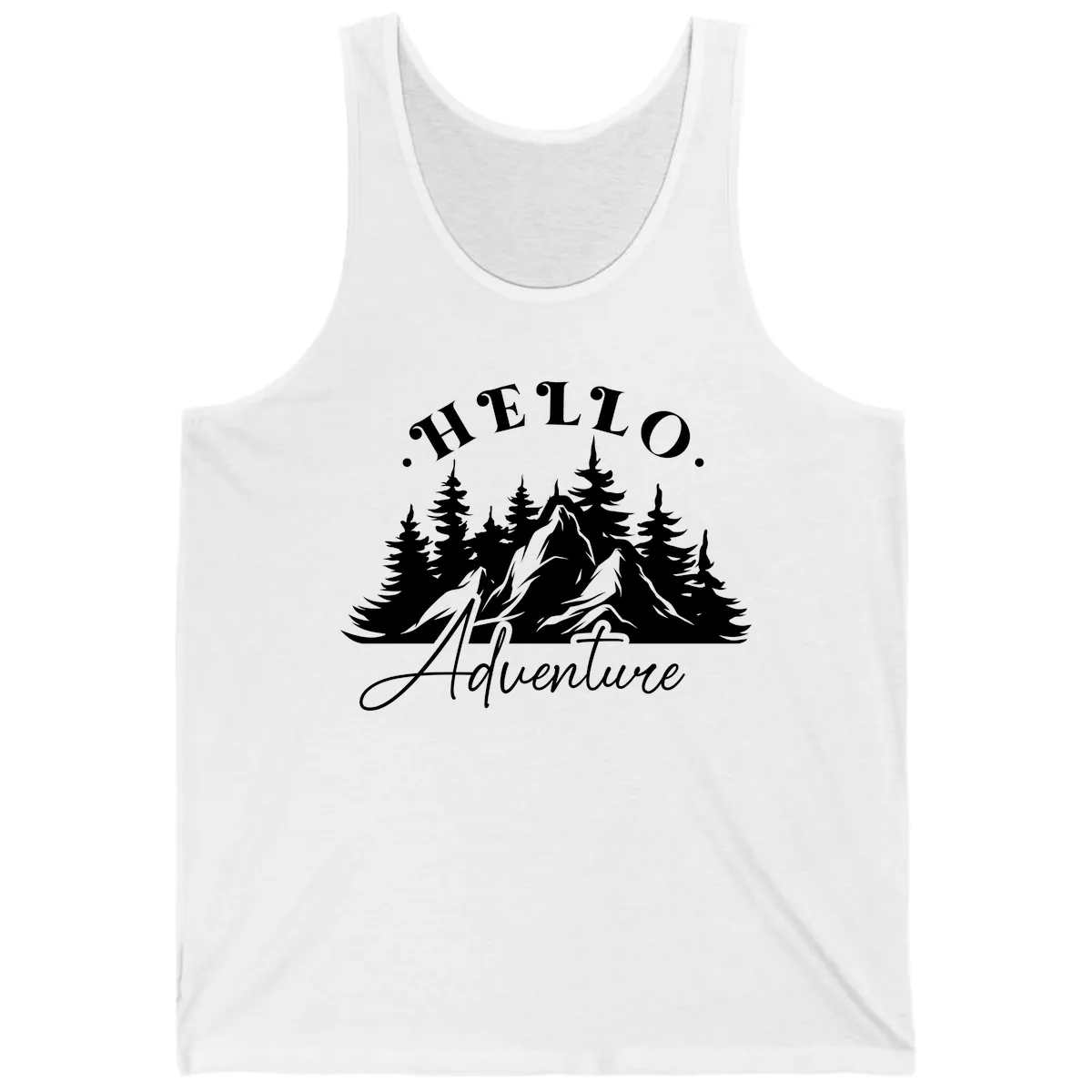 Hello Adventure Mountain Wilderness Tank in White