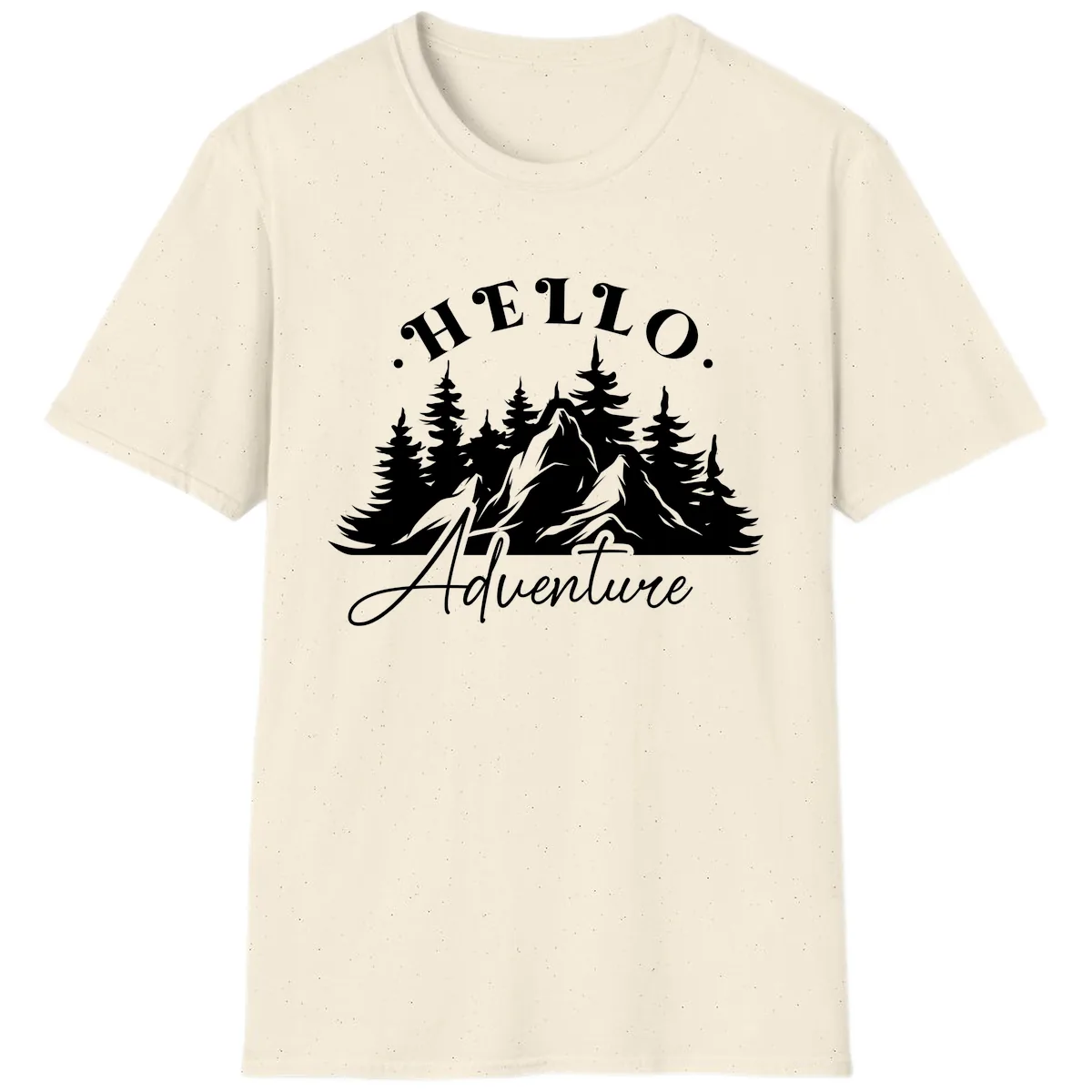 Hello Adventure Mountain Wilderness T-Shirt in Natural