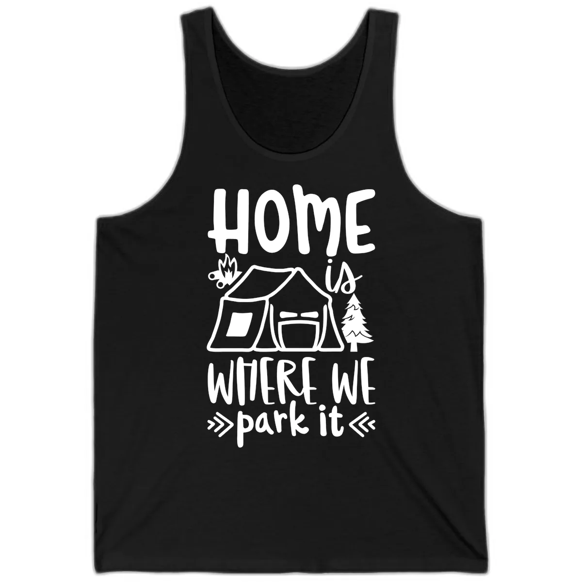Home Is Where We Park It Tank in Black