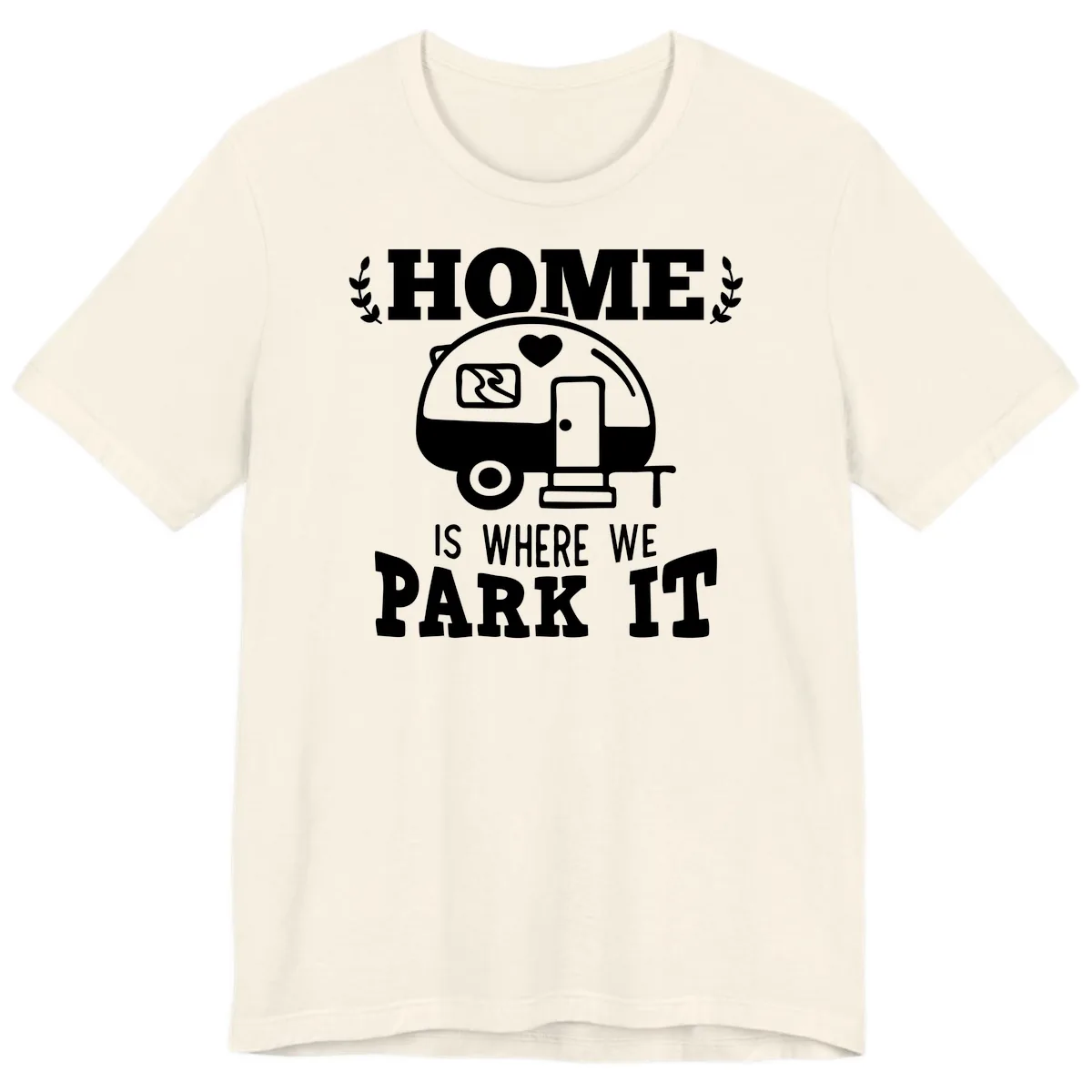 Home Is Where We Park It Premium T-Shirt in Natural