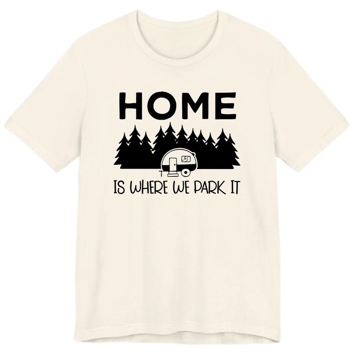 Home Is Where We Park It Premium T-Shirt in Natural