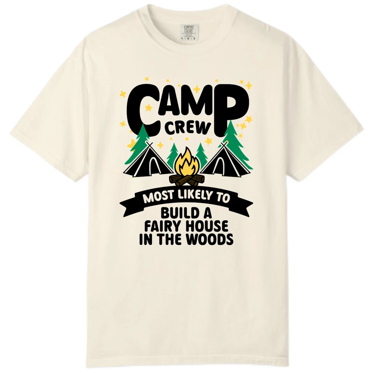 Camp Crew Fairy House Woods Comfort Color in Ivory