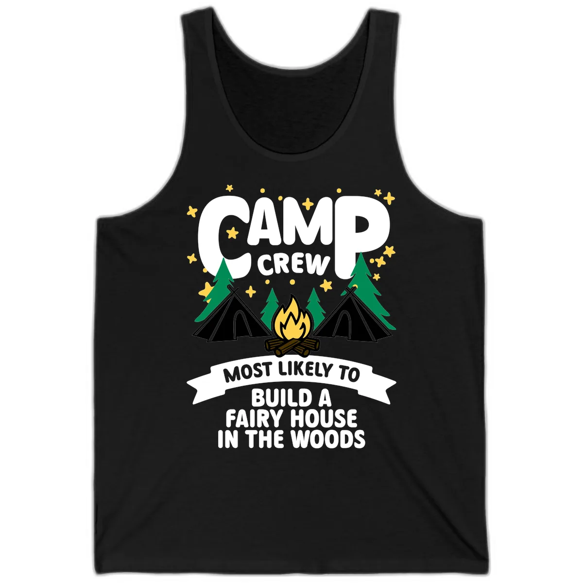 Camp Crew Fairy House Woods Tank in Black