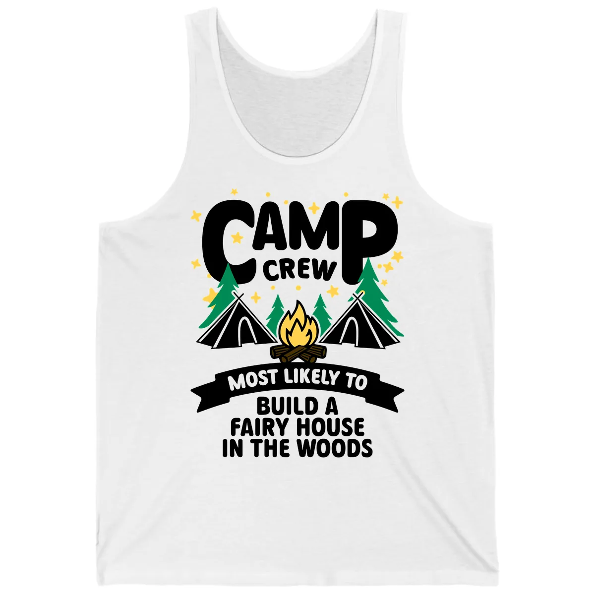 Camp Crew Fairy House Woods Tank in White
