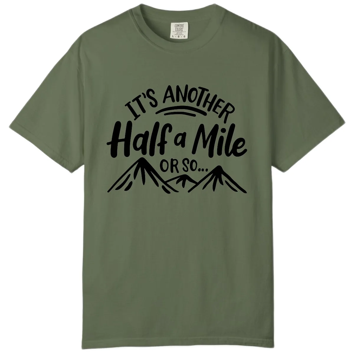 Half A Mile Or So Mountains Comfort Color in Sage