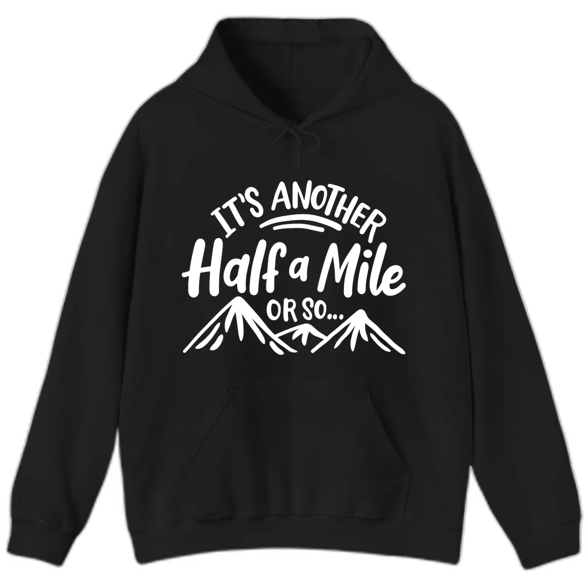 Half A Mile Or So Mountains Hoodie in Black