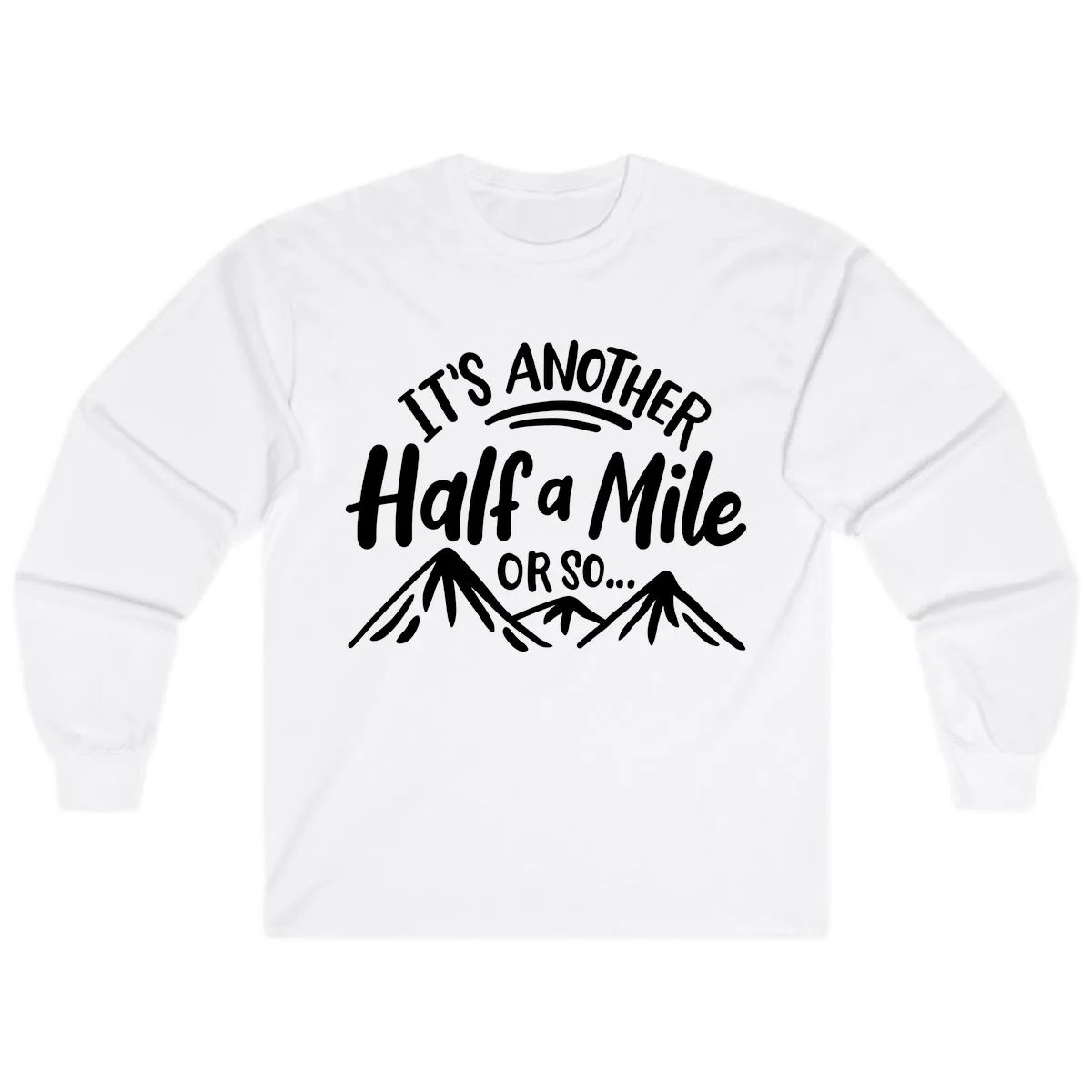 Half A Mile Or So Mountains Long Sleeve in White