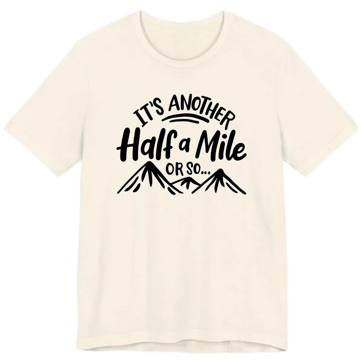 Half A Mile Or So Mountains Premium T-Shirt in Natural