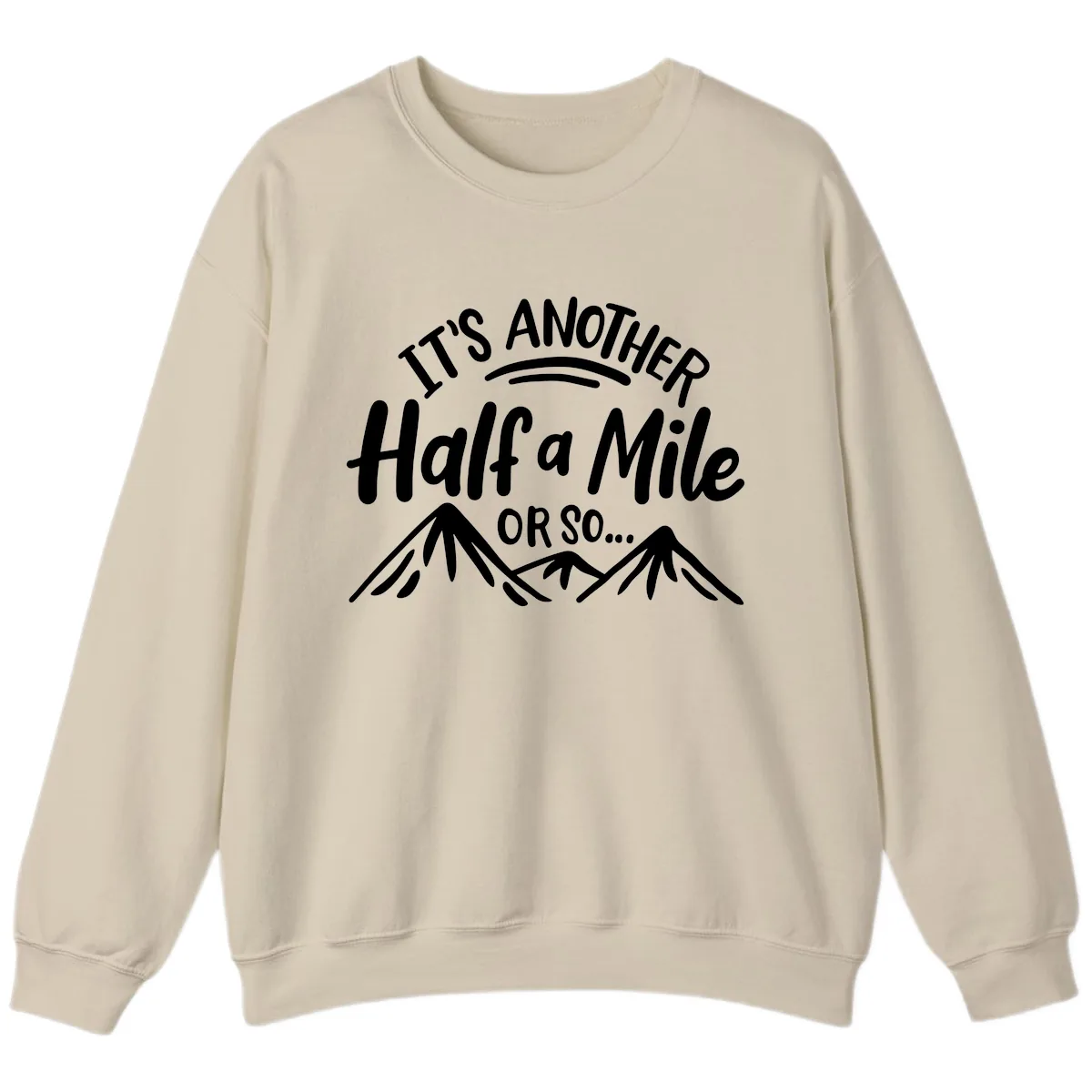 Half A Mile Or So Mountains Sweatshirt in Sand