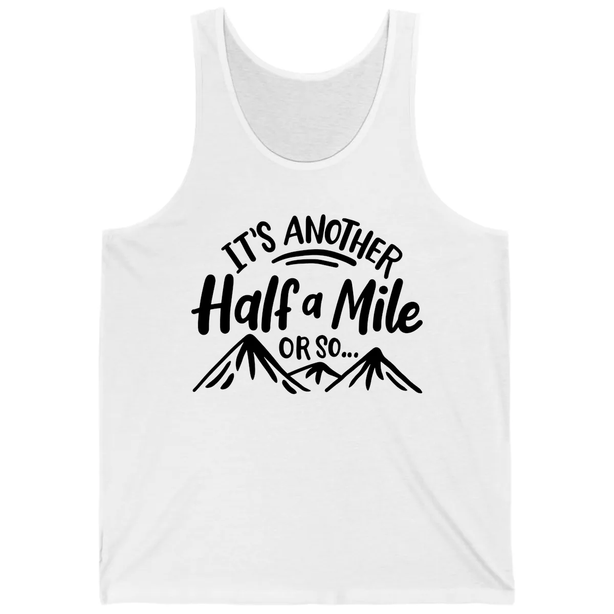 Half A Mile Or So Mountains Tank in White