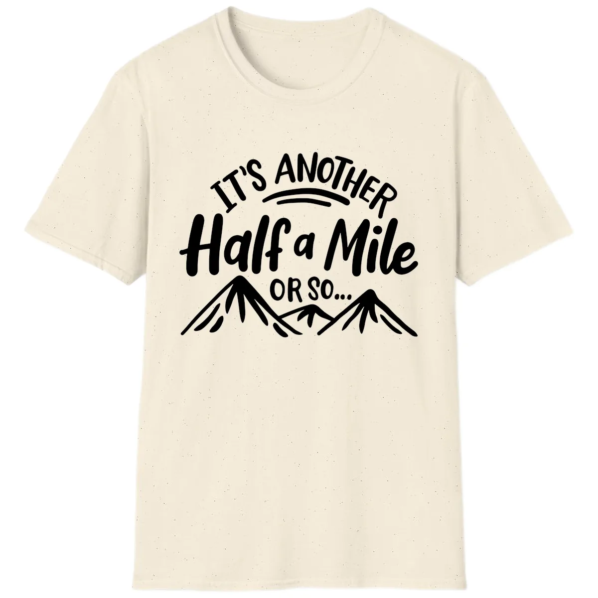 Half A Mile Or So Mountains T-Shirt in Natural