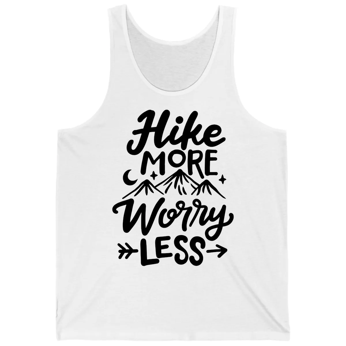 Hike More Worry Less Tank in White