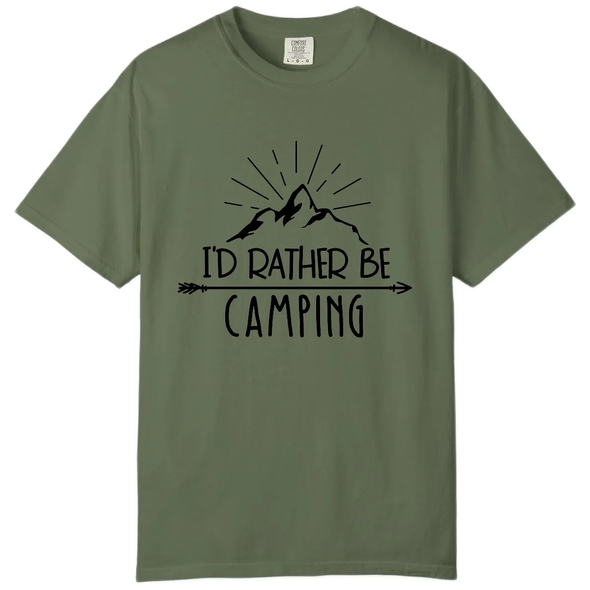 I'd Rather Be Camping Comfort Color in Sage