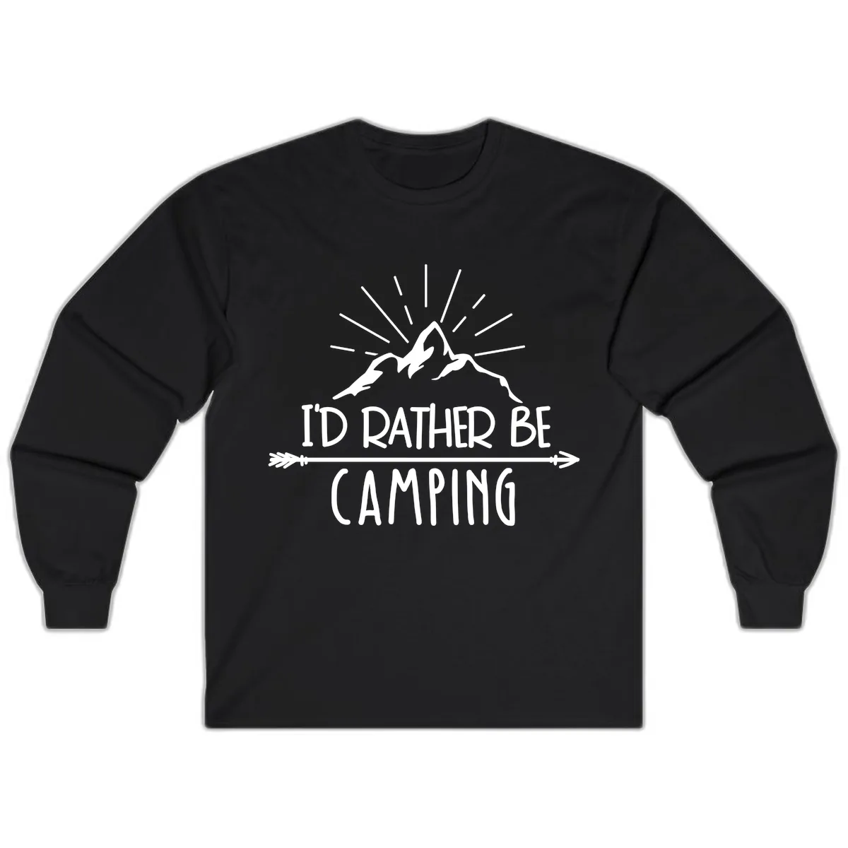 I'd Rather Be Camping Long Sleeve in Black