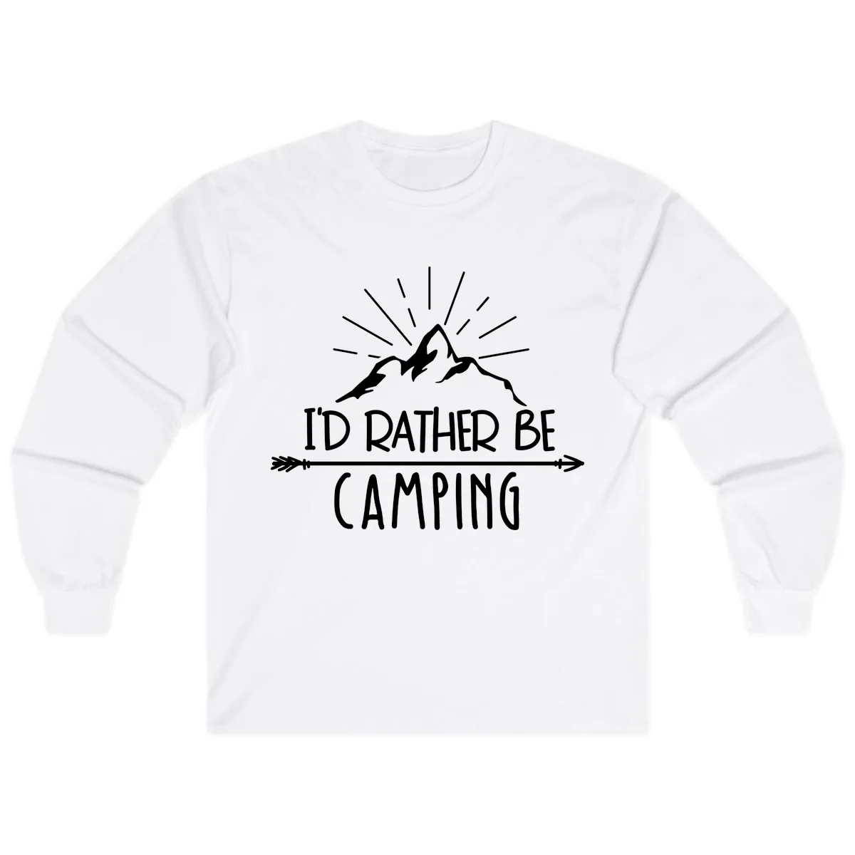 I'd Rather Be Camping Long Sleeve in White