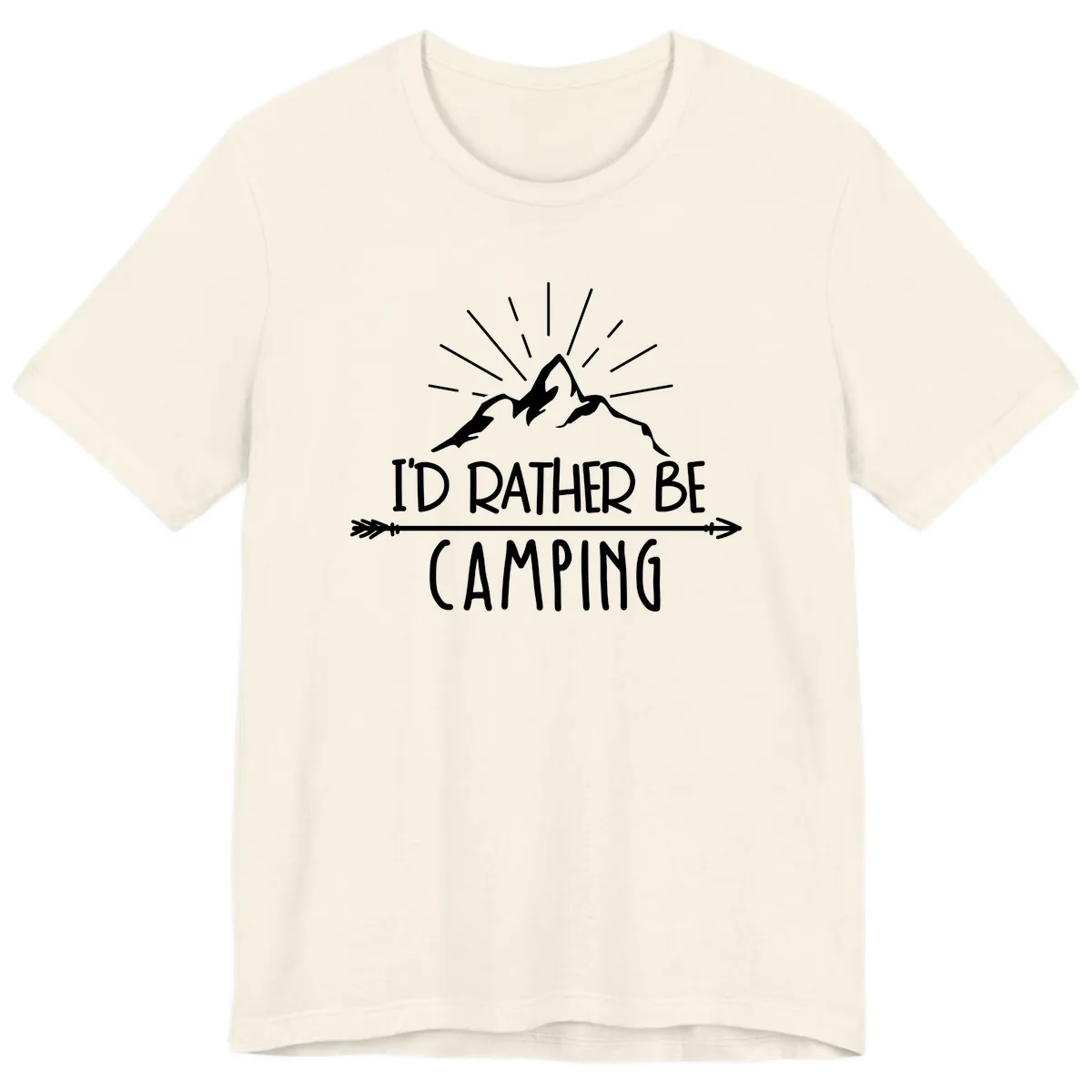 I'd Rather Be Camping Premium T-Shirt in Natural
