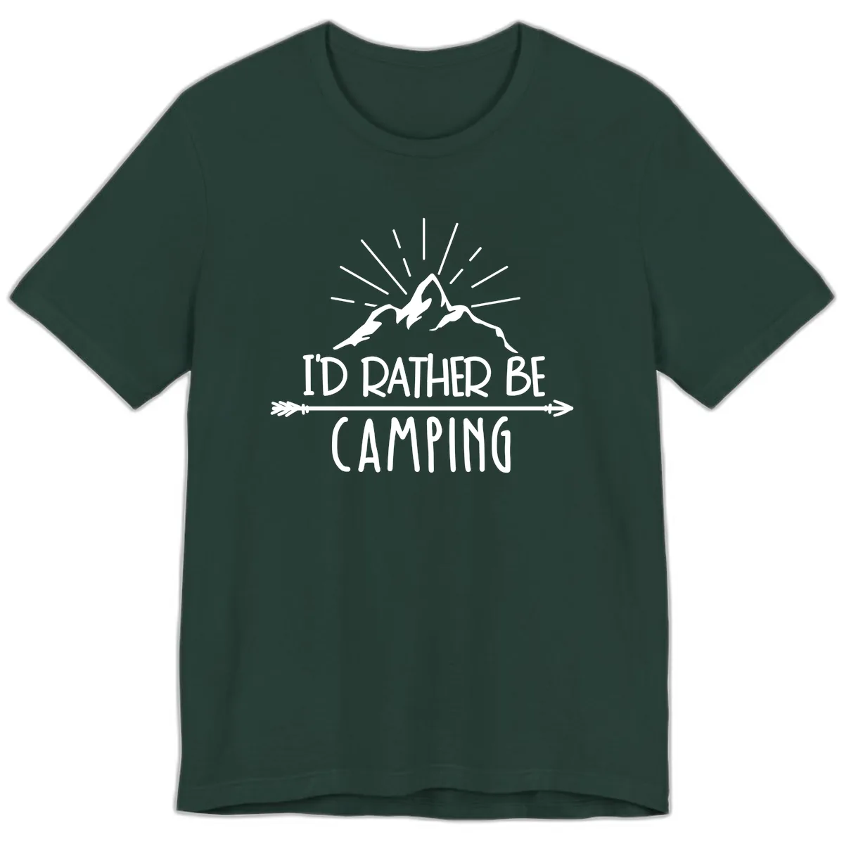 I'd Rather Be Camping Premium T-Shirt in Forest
