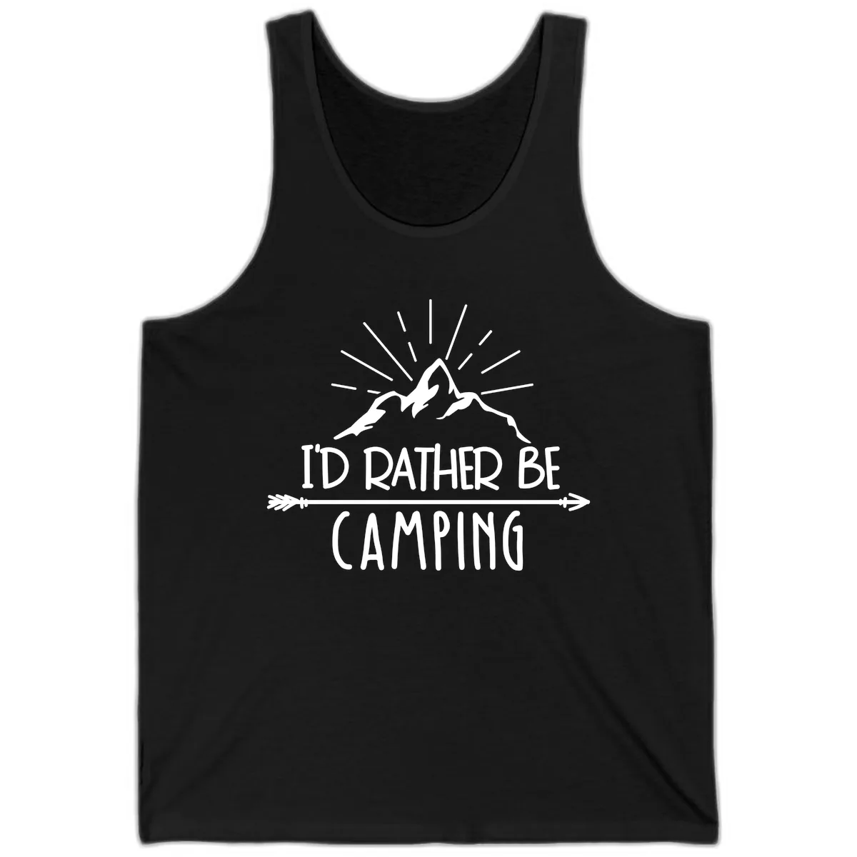 I'd Rather Be Camping Tank in Black