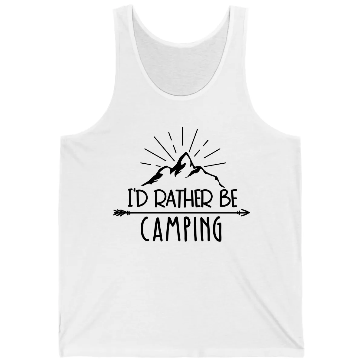 I'd Rather Be Camping Tank in White